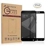 [2 Pack] Pellicola Vetro Temperato Xiaomi Redmi 4X,Amytech Copertura Completa Anti-riflesso Ultra resistente in Pellicola Xiaomi Redmi 4X, Pellicola Protettiva Protezione Protettore Glass Screen Protector per Xiaomi Redmi 4X 5.0" (Nero)