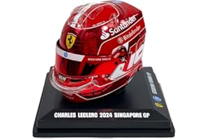 SPARK BELL HELMET CASCO HELMET F1 CHARLES LECLERC TEAM FERRARI HP N 16 SINGAPORE GP 2024 RED