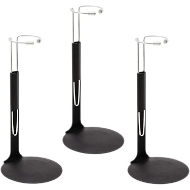 NAMOARLY Soporte Exhibición Figuras | 4 Unidades Transparentes Ajustables | Resistente Para Muñecas Y Modelos | Organizador De Escritorio