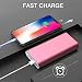 Produktbild FLOUREON 20000mah Powerbank Externer Akku mit Type C und Mikro USB Input, Type C und 2 USB Output mit Ladekabel Schnellladefunktion USB C für IOS Android Handy Smartphone Tablet Rosa
