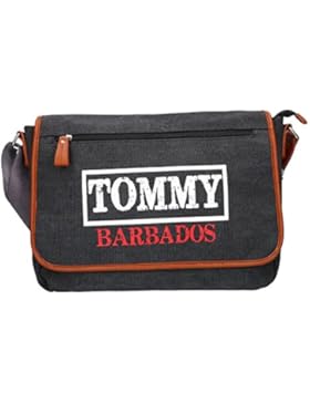 Ordnertasche Mann TOMMY BARBADOS messanger mit Umgehängt schwarz
