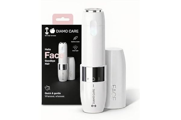 Face Mini Hair Remover, Electric Facial Hair Remover for Women, Quick, Instant, Gentle, Painless, Smooth Skin, Glow On-The-Go, with Smartlight, for Upper Lips, Chin, Cheeks, Peach Fuzz Epilator/Shaver