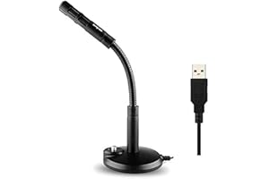 MarsHopper USB Microphone for Computer, Omnidirectional Microphone | PC Condenser Mic for Conferencing, Games, Chat, Podcasting, Skype | Compatible with Laptop, Mac, PS4, Windows, Linux, macOS