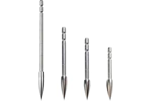 MILAEM Tir à l'arc Pointes de Fleche insérer Broadheads pour ID 4.2mm Flèches de Carbone Acier Inoxydable tête de flèche (100 Grain/120 Grain/150Grain/200Grain,Pack de 12)