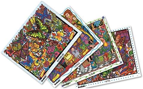 The Original DoodleArt Mini Kit 1 Adult Coloring Poster Set by DoodleArt