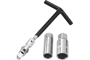 EIHI Llave de bujías para coche y moto/Llave de bujías ajustable/Destornillador 16mm,21mm,Llave de bujías universal para coche y moto,para quitar bujías(Negro)