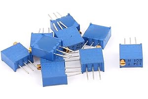 UXCELL sourcing map 10 Pcs 3296W 10K Ohm Multiturn Potentiometer Poti variabler Widerstand