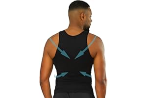 Curveless Débardeur Correcteur de Posture Homme | Anti Mal de Dos | Redresse Dos et Epaules |Compression | Maillot de Corps |