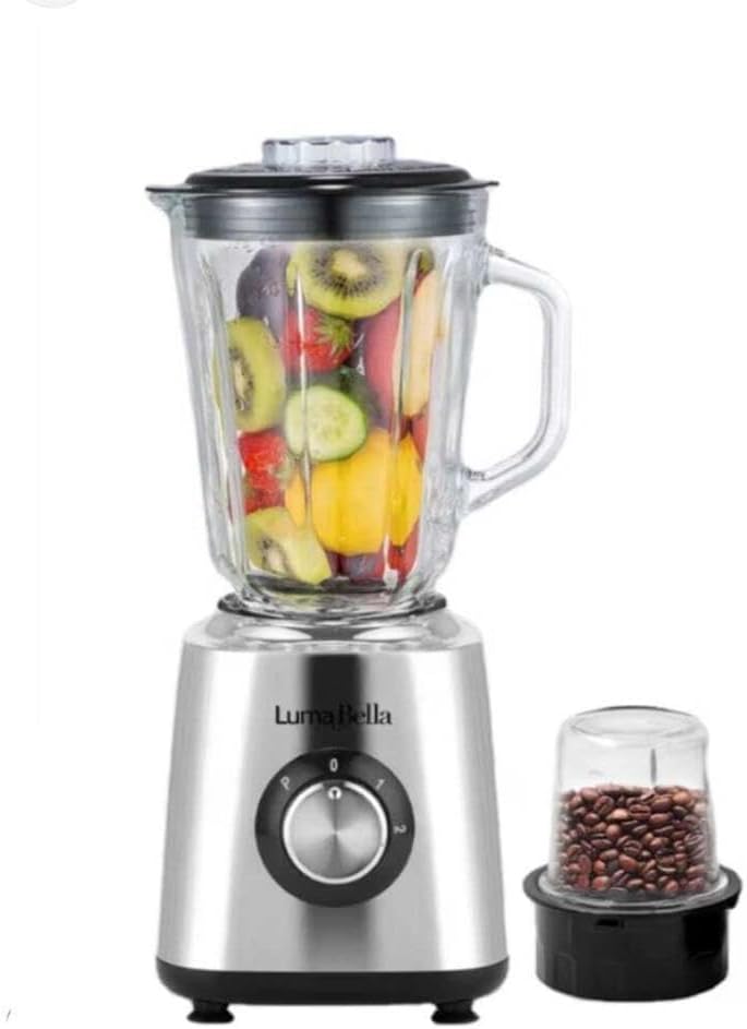 Paslanmaz Çelik 1,5 Litre Cam Hazneli 5000W Blender Ve Kahve Öğütücü