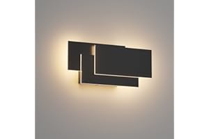 KLIGHTEN K-Bright 24 W LED Applique Murale, Moderne Applique Mural Interieur pour Chambre Maison Couloir Salon, Blanc naturel 4000K,Nero
