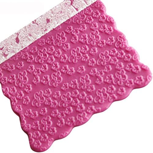 Embossing Acrylic Cake Decorating Tool SOEMSUN Rolling Pin Fondant Sugar Craft Baking (R)