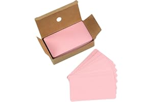 VOKENFORU 100Pcs Blank Message Cards Blank Business Cards for Learning, Study, DIY Memory Note, Pink