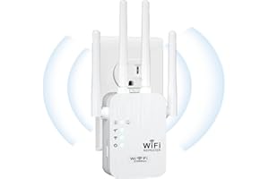SUKIITER 2025 Newest WiFi Extender, WiFi Booster, WiFi Repeater, 4 *Antennas Covers Up to 3800 Sq.ft and 45 Devices, Internet Booster - with Ethernet Port, Quick Setup, Home Wireless Signal Booster - UK plug.