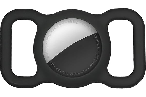 Airtag Collier pour Chien, Sichy Pet Silicone Housse de Protection pour Apple airtag GPS Finder Étui de Protection Étanche Anti-Perte, Porte-clés AirTag pour Collier de Chien et Chat de Compagnie