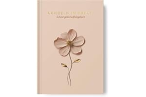 Schwangerschaftstagebuch mit Fragen zum Ausfüllen & genug Platz für deine Gestaltung, Fotos und Übersicht der wichtigsten Termine - Sophies Kartenwelt