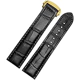 Richie strap]18mm Women Leather Watch Strap Band Deployment Buckle for Omega [SpeedMaster] [Seamaster] [De Ville]