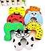 TRIXES C-Shaped Foam Door Guard Anti-Slam Animals 4 Pack
