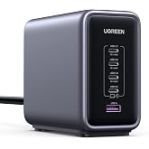 UGREEN Nexode 300W GaN 5 Portlu Hızlı Şarj Cihazı İstasyonu, 4xUSB-C, 1xUSB-A, Gri, 90903B