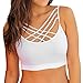 Produktbild OSYARD Damen Laufen Sport-BH Yoga Gym Workout Weste Crop Tops Shapewear Gepolsterter BH(EU 44/XL, Weiß)