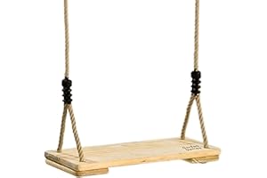 GARDEN GAMES Big Game Hunters 6 Metre Pine Wood Tree Swing with Weatherproof Ropes and Galvanised Steel Fixings