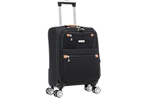 SKYLARK LUGGAGE Cabin Carry Suitcase 20" Lightweight 4 Wheels Spinner 3-Digit Combination Lock Soft Shell Luggage Hand Luggage Flight Bag for EasyJet Ryanair Birtish Airways and All Other Airlines 55x35x20