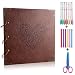 Produktbild Woodmin Retro Leder Fotoalbum DIY Sammelalbum Kit, Anniversary Scrapbook Album, Vintage Foto Album, Love Herz Hochzeit Album Bundle