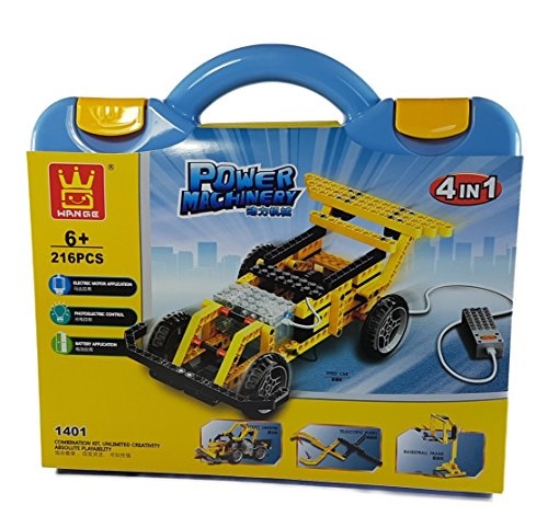 Preisvergleich Produktbild Bauklotz-Lernspiel. Ermöglicht den Aufbau eines Rennwagens oder einer Straßenkehrmaschine mit Fernbedienung. 4 in 1. Das Kit ermöglicht den Aufbau von vier verschiedenen Konstruktionen.