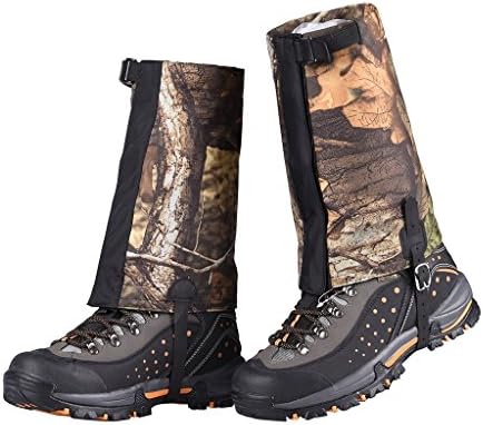 Outdoor Waterproof Leg Gaiters Camo Breathable for Hiking Climbing Snow Ski Boot Gaiters Guard Legging Leg Cover Wraps (Camo 24.5cm)