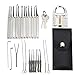 Produktbild facai 25 Stück Lock Pick Extractor Set mit Transparent Vorhängeschloss für Entriegelung Praxis für Locksmith Anfänger mit 2 Schlüssel