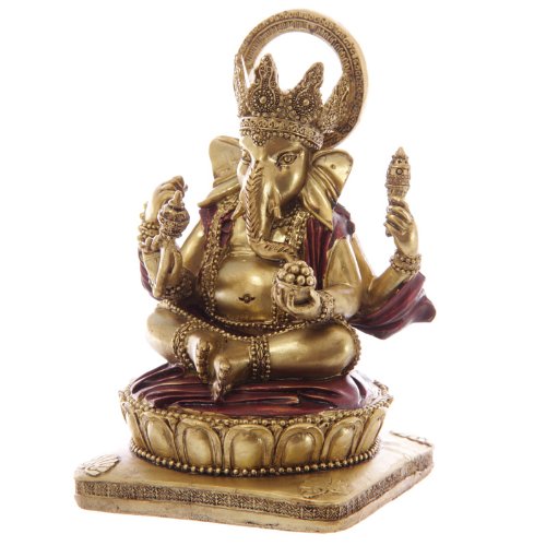 Puckator GAN06 Dekofigur Ganesh, Rot, 14 cm