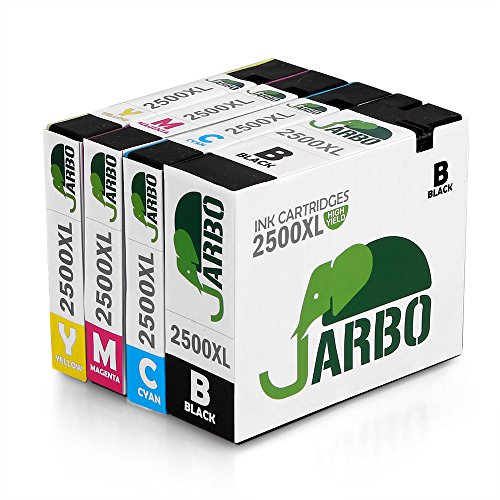 JARBO Ersatz für PGI-2500 XL Tintenpatronen Kompatibel zu MAXIFY MB5050 MB5350 iB4050 Drucker (1 Schwarz,1 Cyan,1 Magenta,1 Gelb)