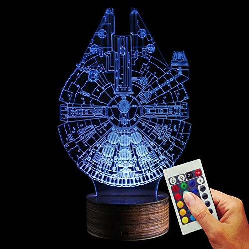 Preisvergleich Produktbild Stuff4Players Star Wars Dekolampe Millenium Falke (3D-Hologramm Illusion)
