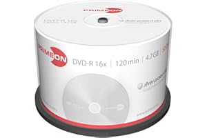 Primeon 2761204 DVD-R Blank Discs 16x Speed, 4.7GB, 120 Min, Spindle of 50