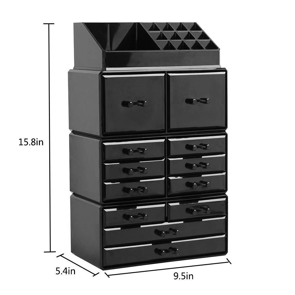 Dawoo-Organisateur-de-Maquillage-en-Acrylique-Bote-de-Rangement-de-Bijoux-Bote-de-Maintien-cosmtique-12-tiroirs-Noir