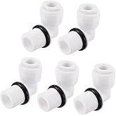 sourcing map Quick Connector Type L G1/4 Male Thread to 1/4" Tube, Elbow Connection Accessories for RO Water Purifier, 29x27m