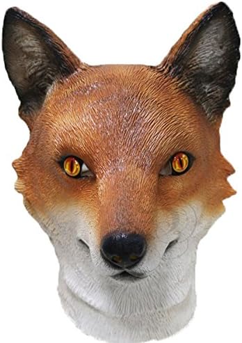 State Of Latex ® Latex Full Head Animal Cosplay Realistic European Red Fox Fancy Carnival Party Mask