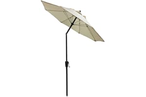 Dehner Parasol Vido, Ø 150 cm, Aluminium/Polyester, Beige