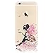Produktbild iPhone 6S Hülle,iPhone 6 Case,iPhone 6 (4.7 Zoll) Silikon Gel Schutzhülle,Sunroyal Schön Floral Elegant Rosa Mädchen Blumen Schmetterling Entwurf Muster Transparent Durchsichtig TPU Bumper Case Soft Silikon Gel Crystal Case Hülle Ultra Slim Dünn Thin Flexible Protective Schutzhülle Handy Tasche Etui Cover für Apple iPhone 6S/6 (4.7 Zoll)-Butterfly Fairy Angel Girl