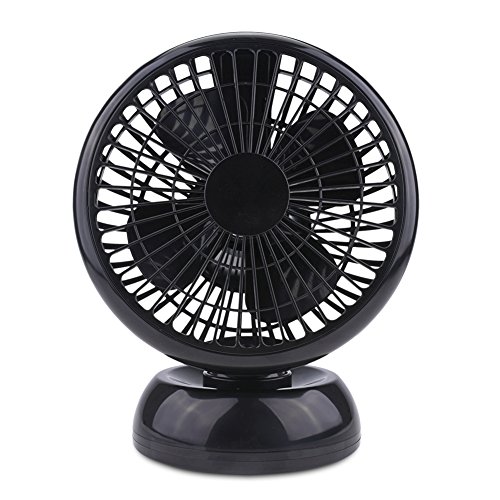USB Ventilator Fochea Tischventilator Mini Lüfter Kraftvoller und Geraüscharmer mit Einziehbarem USB-Kabel ,Justierbarem Winkel und 2 Geschwindigkeitsstufen für Zu Hause, Büro und Schreibtisch,Schwarz - 9