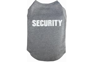 IZEFIA Rdc Pet SECURITY koszulka dla psa, koszulki letnie ubrania dla szczeniąt, podkoszulek dla psa kamizelka dla małego psa, średniego psa i kota (XL, szary)