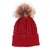 Kingko® Newborn Cute Winter Kids Baby Hats Knitted Hemming Skullies Beanies Hat