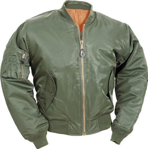 Mens MA1 Military Army Pilot Security Doorman Bomber Mens Workwear Jacket Biker Green Size XL