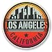 Produktbild 2 x 10cm/100mm Los Angeles Kalifornien USA Vinyl SELBSTKLEBENDE STICKER Aufkleber Laptop reisen Gepäckwagen iPad Zeichen Spaß #6496