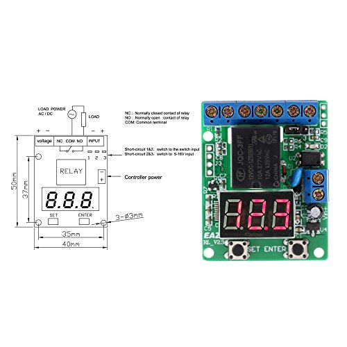 KKmoon 12V DC Voltage Detektion Charging Entlastung Monitor Test Relay Schalter Control Board Modul - 3