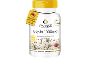 ‎WARNKE VITALSTOFFE Lysin Tabletten - 1000mg - vegan - 100 Tabletten - Aminosäure | Warnke Vitalstoffe - Deutsche Apothekenqualität