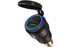 SKINGHONG USB-Zigarettenanzünder-Adapter für BMW Motorrad DIN/Hella EU Stecker, USB C PD 3.0 & QC 3.0