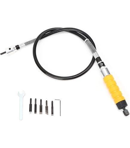 Set Scalpelli Per Intaglio Legno Con Albero Flessibile - 5 Lame, Per Trapani E Smerigliatrici - Foto 8