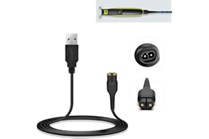 AZWOOD Kabel zasilający USB 4,3 V, kabel USB do ładowania, zasilacz do golarki Philips, kabel do ładowania, kabel zastępczy kompatybilny z maszynką Philips Norelco One Blade