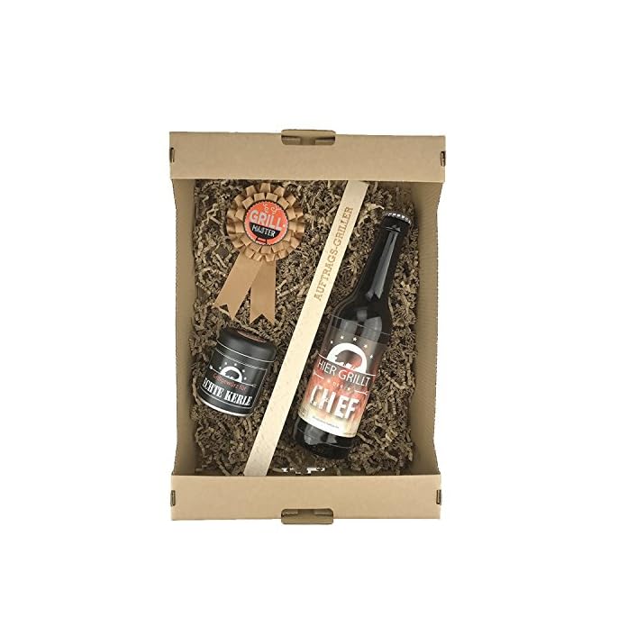 4 Teiliges Geschenkbox Grillmeistervatertagbiergrillgewrzgrillzangevatertagpapamanngrillergeburtstag