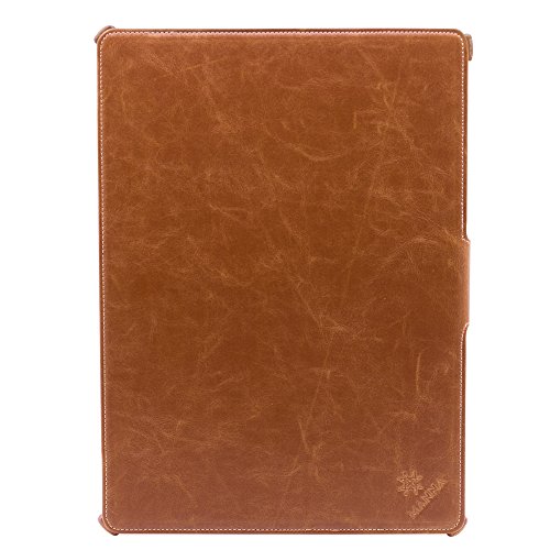 MANNA Schutzh  lle f  r Apple iPad 12 9  2017  und iPad Pro 12     Kunstleder  braun   EasyStand   Autosleep-Funktion